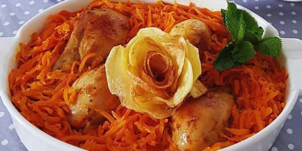 طرز تهیه خورش هویج تبریزی , دستور پخت خورش هویج مجلسی با مرغ و آلو
