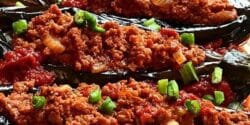طرز تهیه بادمجان شکم پر