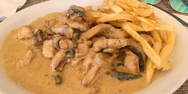 طرز تهیه چیکن استراگانف با سس بشامل , دستور پخت چیکن استروگانوف خوشمزه با سس سفید , xvc jidi d k hsjvh hkt