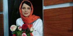 عکس روشنک عجمیان و همسرش
